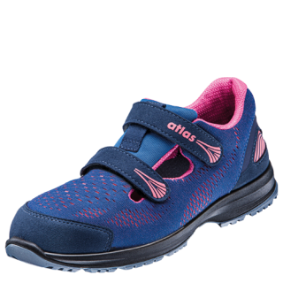 ATLAS DAMEN GX 160 ESD S1 SICHERHEITSSCHUH - ROYAL BLUE | NEON-PINK