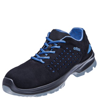 ATLAS HERREN BS 40 ESD O1 BERUFSSCHUH - BLACK | ROYAL BLUE