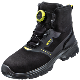 ATLAS HERREN BOA FORCE MID S3 SICHERHEITSSCHUH - BLACK | NEON-YELLOW