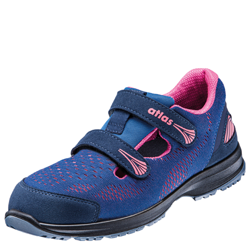 ATLAS DAMEN GX 160 ESD S1 SICHERHEITSSCHUH - ROYAL BLUE | NEON-PINK