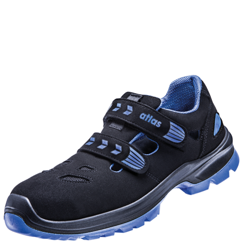 ATLAS HERREN SL 46 ESD S1 SICHERHEITSSCHUH - BLACK | ROYAL BLUE