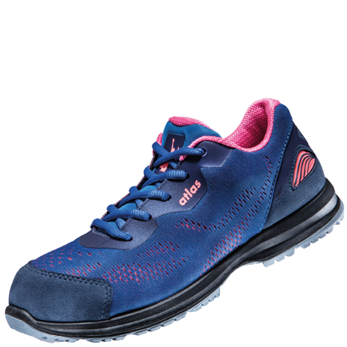 ATLAS DAMEN GX 100 ESD S1 SICHERHEITSSCHUH - ROYAL BLUE | NEON-PINK