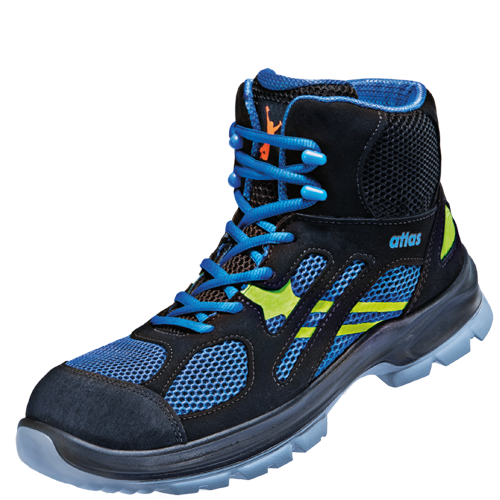 ATLAS HERREN FLASH 8205 XP ESD S1P SICHERHEITSSCHUH - ROYAL BLUE | BLACK | NEON-YELLOW