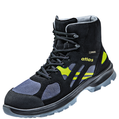 ATLAS HERREN GTX 8205 XP S3 SICHERHEITSSCHUH - BLACK | ANTHRAZIT | NEON-YELLOW