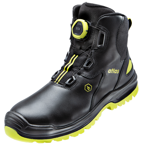 ATLAS HERREN BOA TITAN MID XR YELLOW XP SICHERHEITSSCHUH - BLACK | NEON-YELLOW