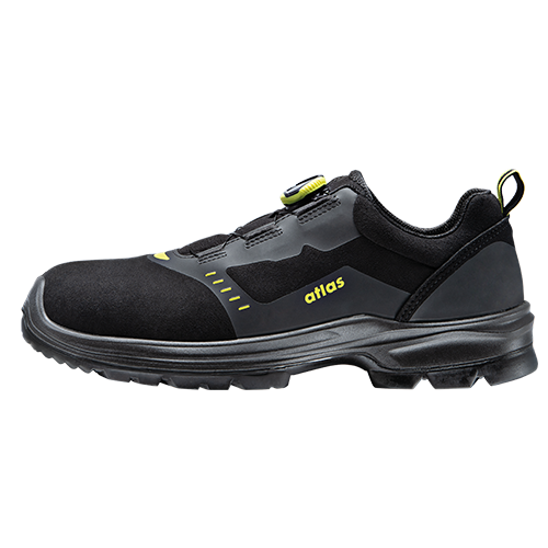 ATLAS HERREN BOA FORCE LOW S3 SICHERHEITSSCHUH - BLACK | NEON-YELLOW