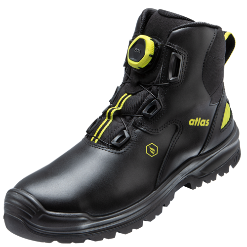 ATLAS HERREN BOA TITAN MID XP S3 SICHERHEITSSCHUH - BLACK | NEON-YELLOW