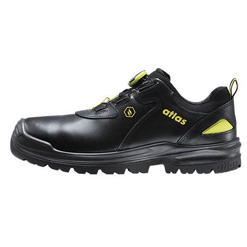 ATLAS HERREN BOA TITAN LOW XP S3 SICHERHEITSSCHUH - BLACK | NEON-YELLOW